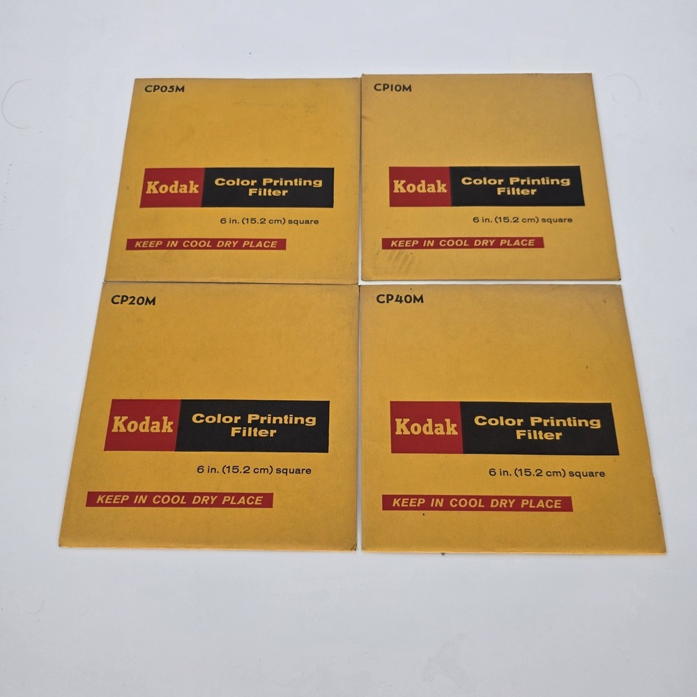 Kodak Color Printing Filter CP05M CP10M CP20M CP40M Lot Of 4 Made In USA